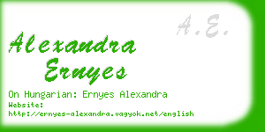 alexandra ernyes business card